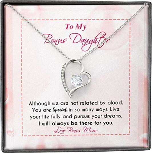 Daughter Necklace, Stepdaughter Necklace, To My Bonus Daughter Necklace “ Blood Special Full Purse Dream Always There Love Mother Dughter's Day Rakva