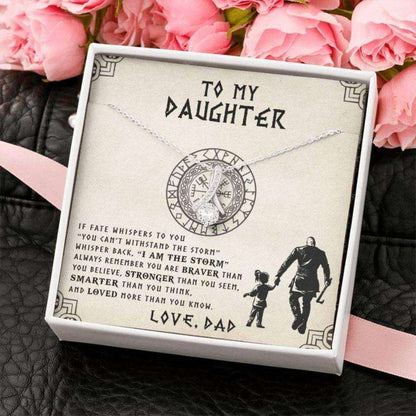 Daughter Necklace, To My Daughter Necklace Gift “ The Storm “ Viking Dad To Daughter Dughter's Day Rakva