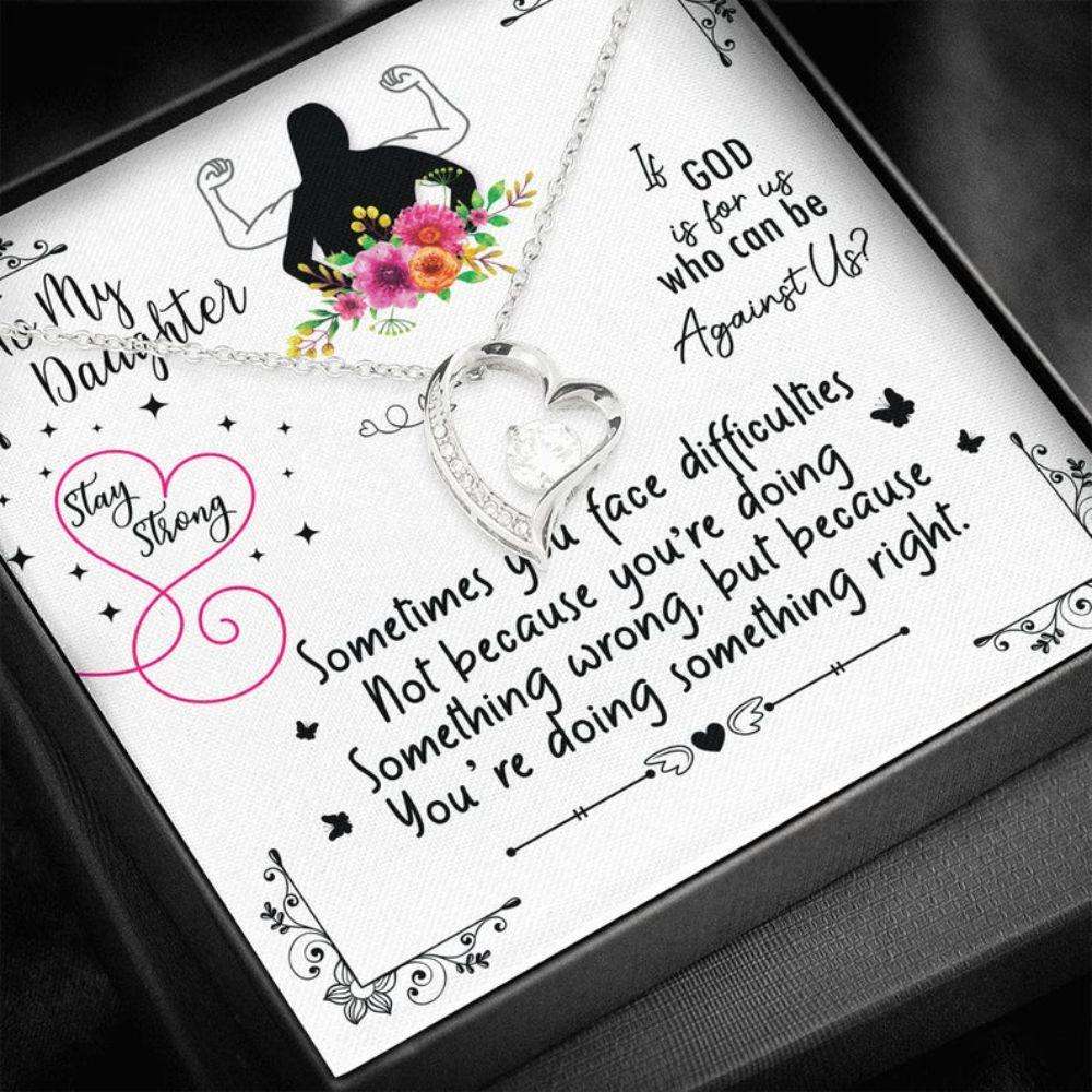 Daughter Necklace, To My Daughter Necklace Stay Strong Necklace, Gift For Daughter Dughter's Day Rakva