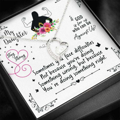 Daughter Necklace, To My Daughter Necklace Stay Strong Necklace, Gift For Daughter Dughter's Day Rakva