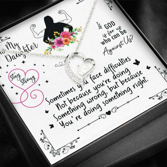 Daughter Necklace, To My Daughter Necklace Stay Strong Necklace, Gift For Daughter Dughter's Day Rakva