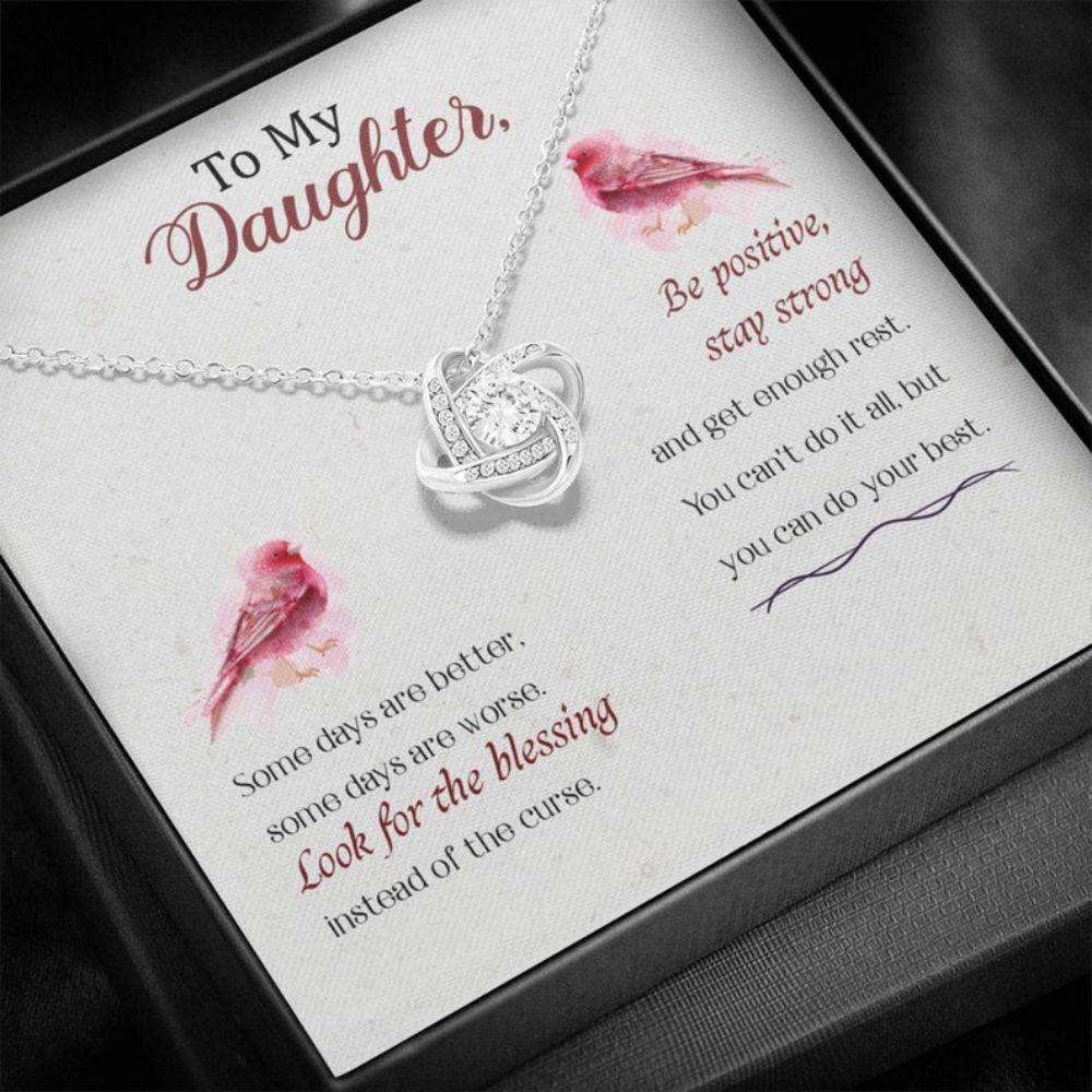 Daughter Necklace, To My Daughter Necklace “ Œbe Positive, Stay Strong” “ Daughter Gift From Mom Dughter's Day Rakva