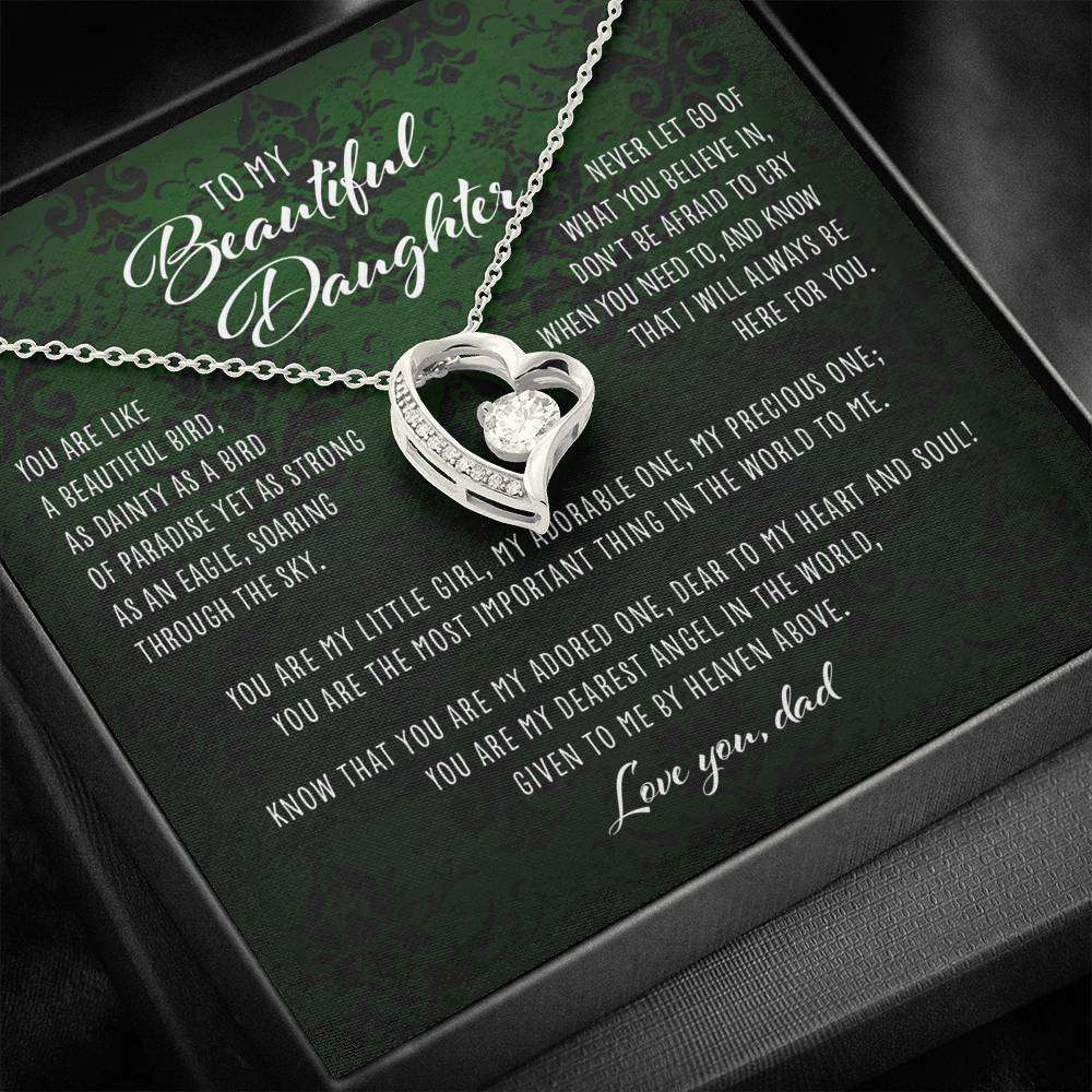 Daughter Necklace, You Are Like A Beautiful Bird Dad To Daughter Gift “ Forever Love Necklace Dughter's Day Rakva