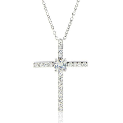 Divine Symbol: Cross Pure Silver Pendant With Chain For Self Rakva