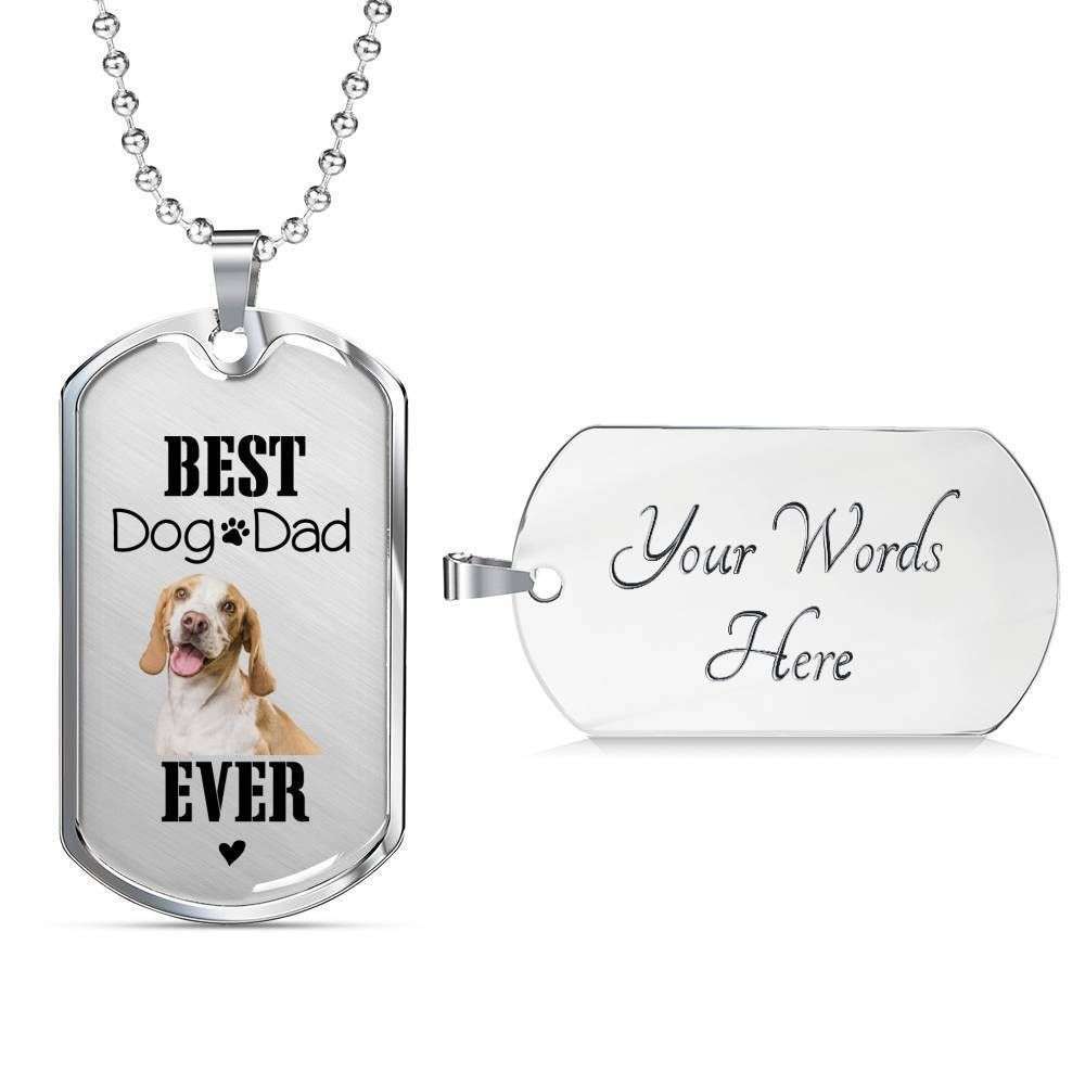 Dog Dad Dog Tag Custom Picture, Best Dog Dad Ever Dog Tag Necklace Gift For Dad Father's Day Rakva