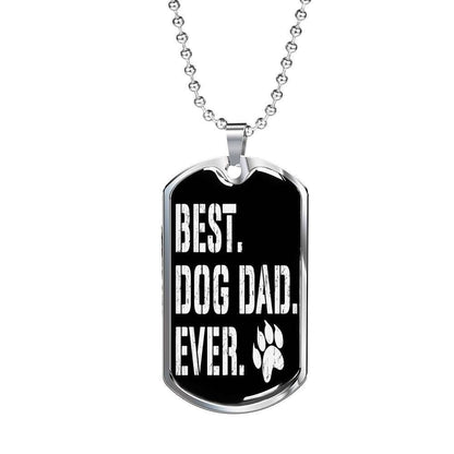 Dog Dad Dog Tag Custom Picture, Best Dog Dad Ever Dog Tag Necklace Gift For Daddy Father's Day Rakva
