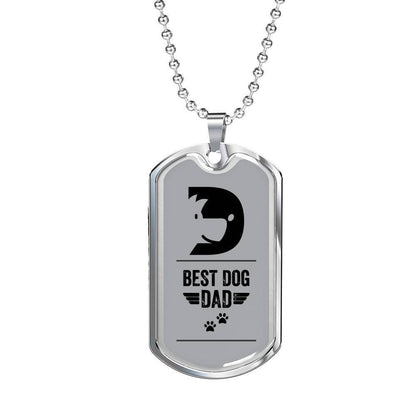 Dog Dad Dog Tag Custom Picture, Best Dog Dad Necklace For Dad Who Loves Dog Father's Day Rakva