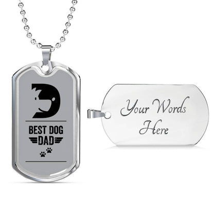 Dog Dad Dog Tag Custom Picture, Best Dog Dad Necklace For Dad Who Loves Dog Father's Day Rakva