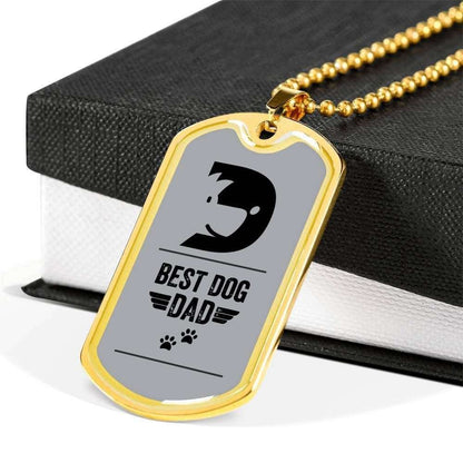 Dog Dad Dog Tag Custom Picture, Best Dog Dad Necklace For Dad Who Loves Dog Father's Day Rakva