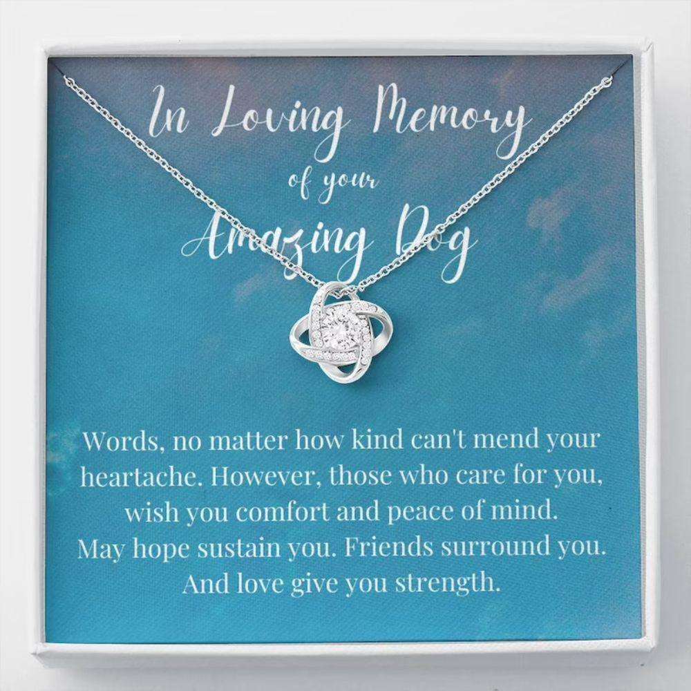 Dog Memorial Necklace Gifts, Loss Of Dog Gift In Memory Of Dog Remembrance Gift Rakva