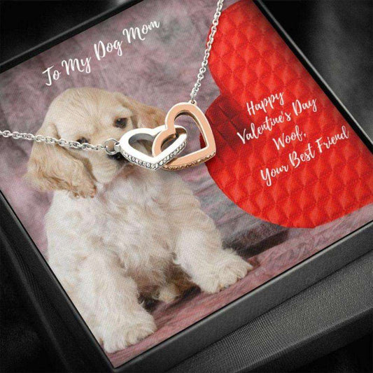 Dog Mom Necklace, Gift Necklace Message Card “ To My Cocker Spaniel Puppy “ Dog Mom Happy Valentine’S Day Rakva