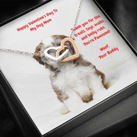 Dog Mom Necklace, Gift Necklace Message Card “ To My Havanese Puppy Dog Mom Happy Valentine’S Day Rakva
