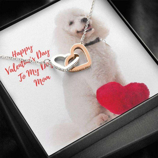 Dog Mom Necklace, Gift Necklace Message Card “ To My Standard Poodle Dog Mom Happy Valentine’S Day Rakva