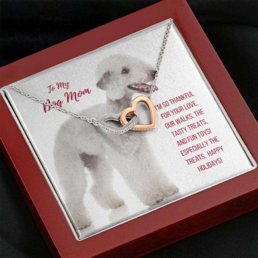 Dog Mom Necklace, Gift Necklace With Message Card “ Bedlington Terrier Dog Mom Gifts for Mother (Mom) Rakva