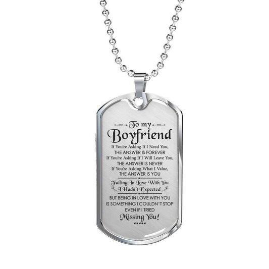 Dog Tag Custom Picture “ Being With You I Couldn’T Stop Even If I Tried Dog Tag Necklace Gift For Him Gifts For Friend Rakva