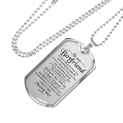 Dog Tag Custom Picture “ Being With You I Couldn’T Stop Even If I Tried Dog Tag Necklace Gift For Him Gifts For Friend Rakva