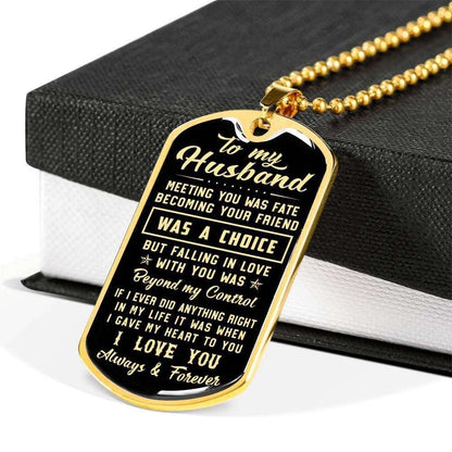 Dog Tag Custom Picture Falling In Love With You Beyond My Control Dog Tag Necklace Gift For Him Rakva