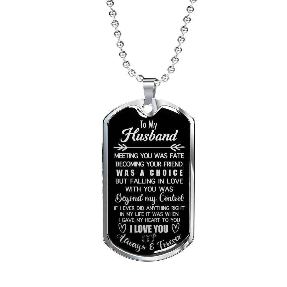 Dog Tag Custom Picture Falling In Love With You Beyond My Control Necklace Gift For Him Rakva