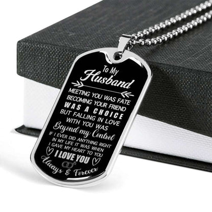 Dog Tag Custom Picture Falling In Love With You Beyond My Control Necklace Gift For Him Rakva