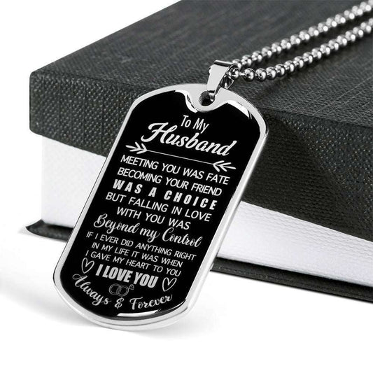 Dog Tag Custom Picture Falling In Love With You Beyond My Control Necklace Gift For Him Rakva