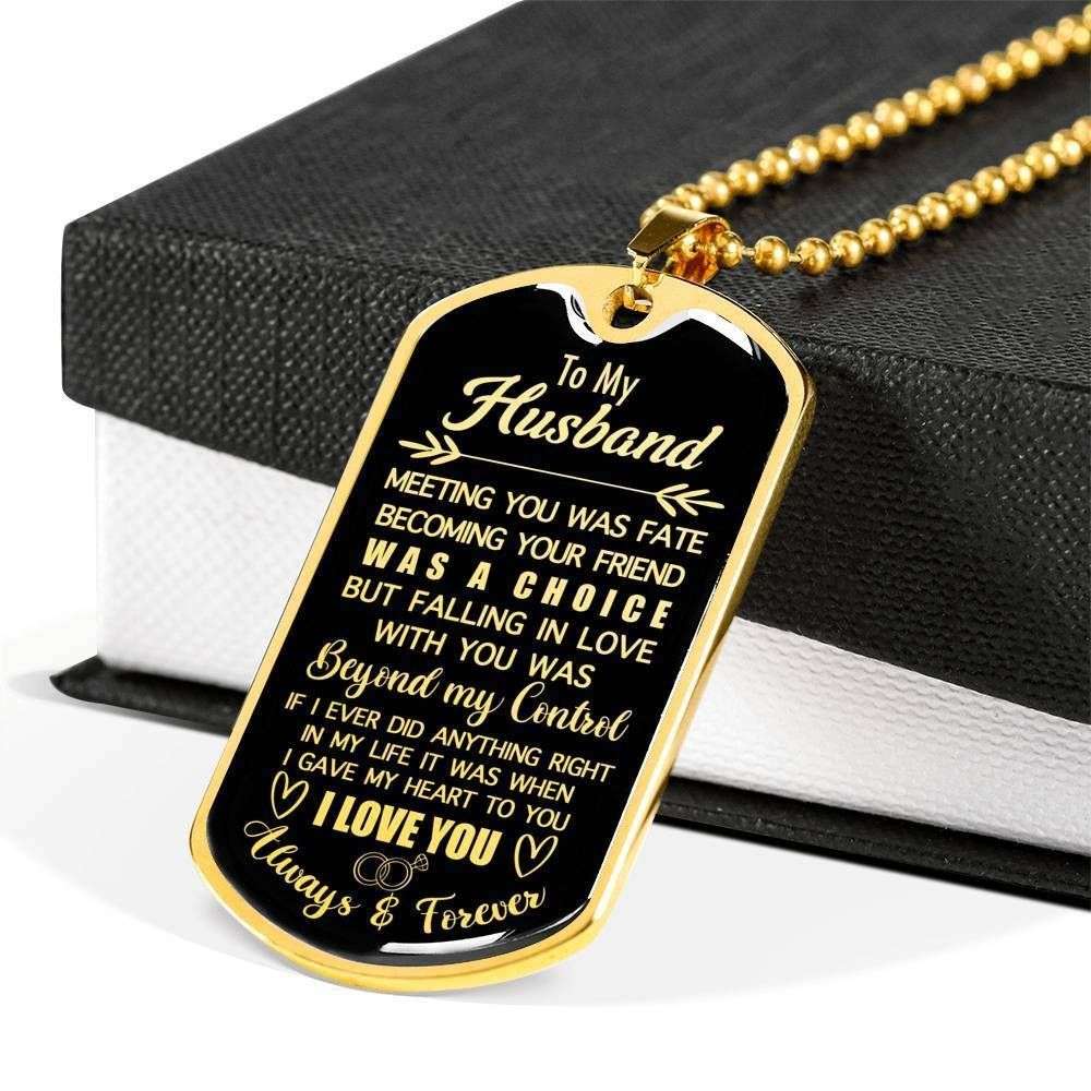 Dog Tag Custom Picture Falling In Love With You Beyond My Control Necklace Gift For Him Rakva