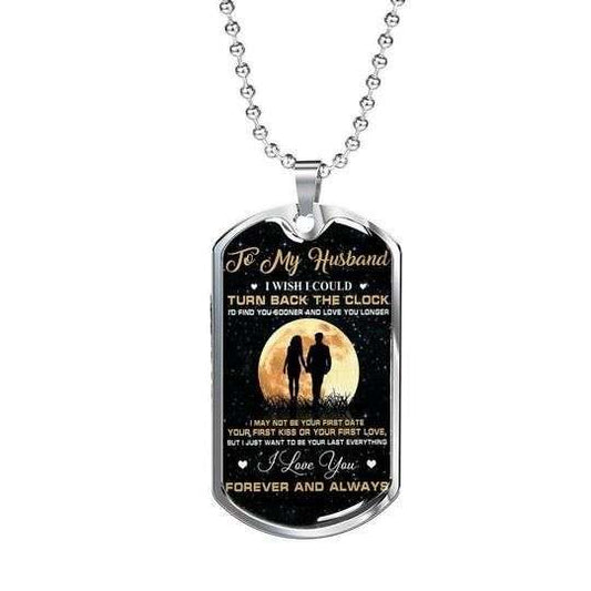Dog Tag Custom Picture, I Love You Forever And Always Dog Tag Necklace Gift For Him Rakva