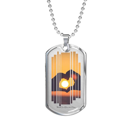 Dog Tag Custom Picture Necklace Heart Hand Customized Personalized Rakva