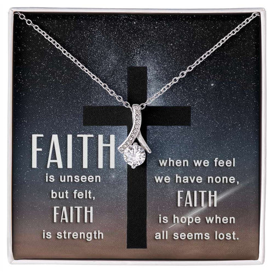 Faith is suseen but felt Alluring - 925 Sterling Silver Necklace Rakva