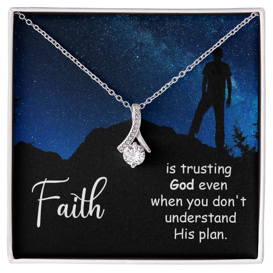 Faith - is trusting god even when you don't Alluring - 925 Sterling Silver Necklace Rakva