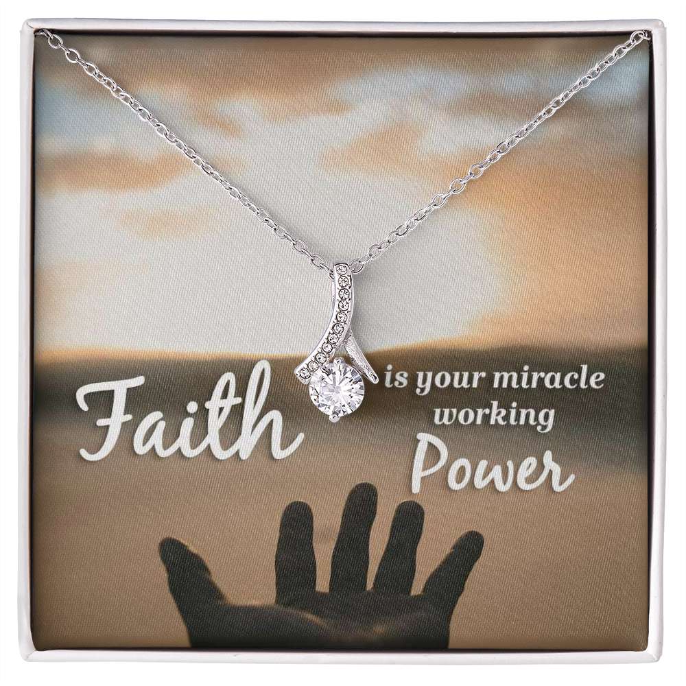 Faith is your miracle working power Alluring - 925 Sterling Silver Necklace Rakva