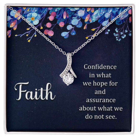 Faith (noun) Alluring - 925 Sterling Silver Necklace Rakva