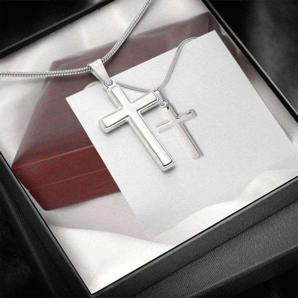 Forever Faithful Cross Necklace “ Gift Necklace Message Card Rakva