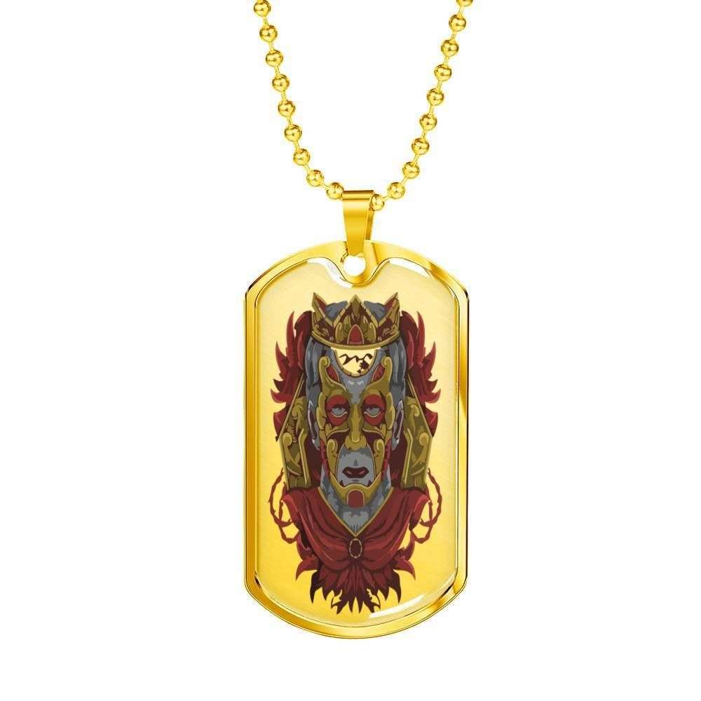 Friend Dog Tag, Custom A King Honor Dog Tag Military Chain Necklace Gift For Men Dog Tag Rakva