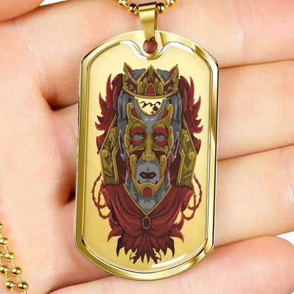 Friend Dog Tag, Custom A King Honor Dog Tag Military Chain Necklace Gift For Men Dog Tag Rakva