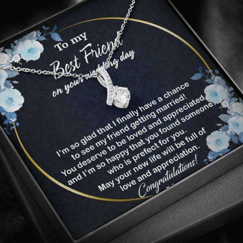 Friend Necklace, Best Friend Necklace Gift For Bride, Best Friend Wedding, Sentimental Bride Necklace Gifts For Friend Rakva