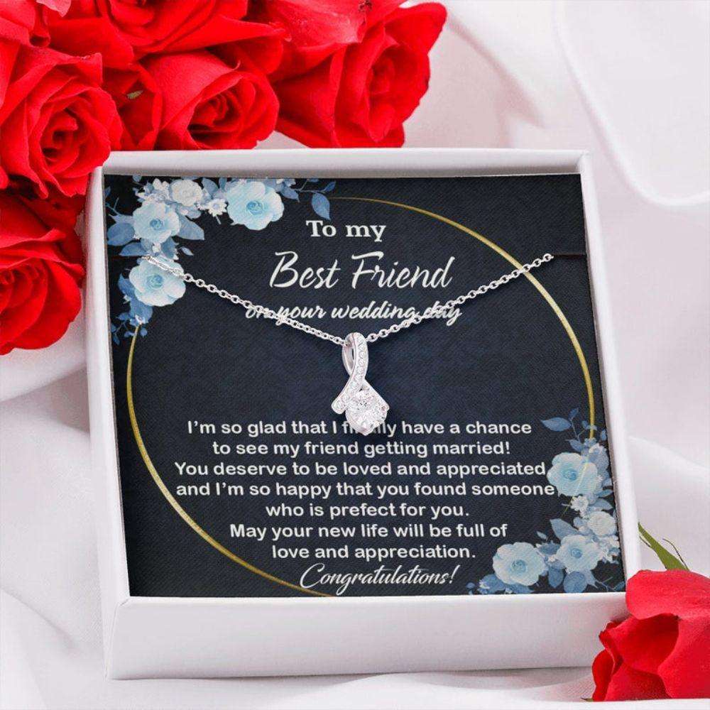 Friend Necklace, Best Friend Necklace Gift For Bride, Best Friend Wedding, Sentimental Bride Necklace Gifts For Friend Rakva
