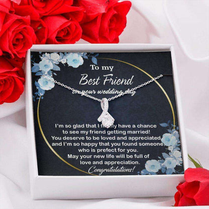 Friend Necklace, Best Friend Necklace Gift For Bride, Best Friend Wedding, Sentimental Bride Necklace Gifts For Friend Rakva
