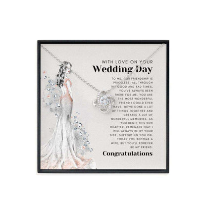 Friend Necklace, Best Friend Wedding Gift To Bride, Gift For Bride, To My Best Friend On Your Wedding Day Necklace Gift For Bride Rakva