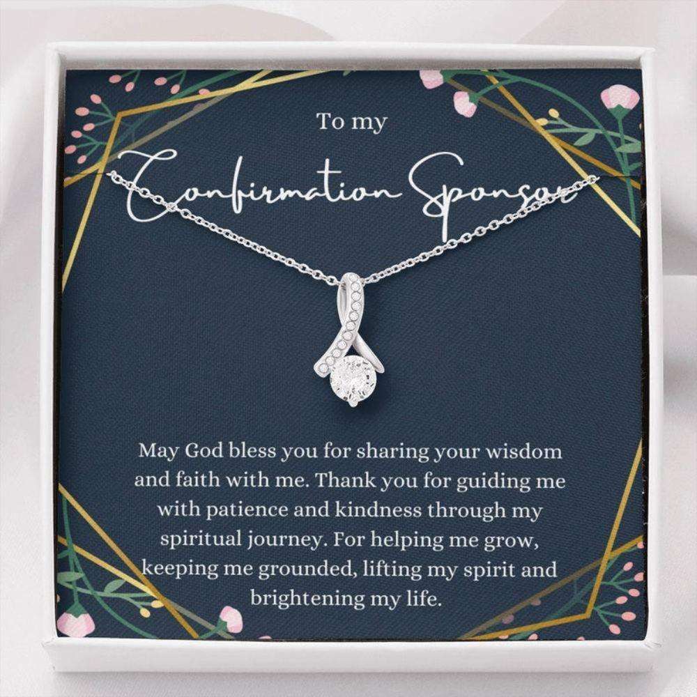 Friend Necklace, Confirmation Sponsor Gift For Women Sponsor Confirmation Necklace, Gifts For Sponsors Religious Thank You Gifts For Friend Rakva