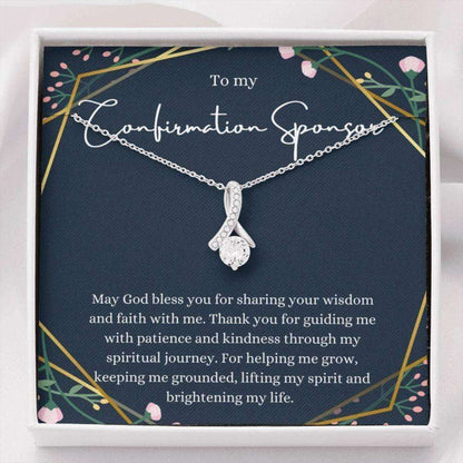 Friend Necklace, Confirmation Sponsor Gift For Women Sponsor Confirmation Necklace, Gifts For Sponsors Religious Thank You Gifts For Friend Rakva