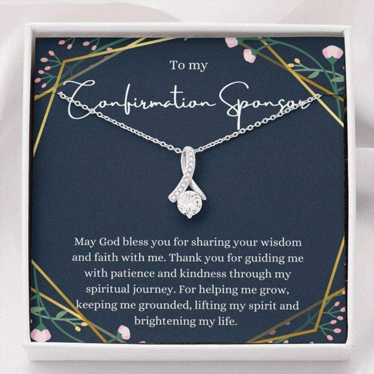 Friend Necklace, Confirmation Sponsor Gift For Women Sponsor Confirmation Necklace, Gifts For Sponsors Religious Thank You Gifts For Friend Rakva
