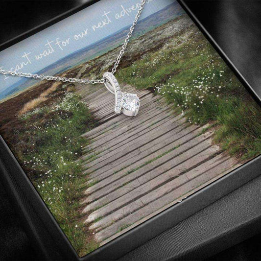 Friend Necklace, Gift Necklace With Message Card Next Adventure The Dughter's Day Rakva