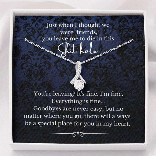Friend Necklace, Going Away Necklace Gift For Friend Farewell Best Friend Goodbye Gift For Coworker Gifts For Friend Rakva