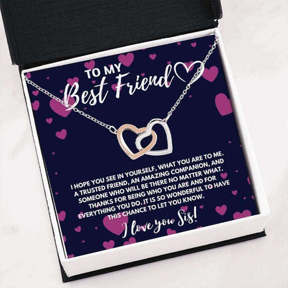 Friend Necklace, Sister Necklace, To My Best Friend Necklace Gift. Gift For Bff, Unbiological Sister, Sisters In Heart Rakva