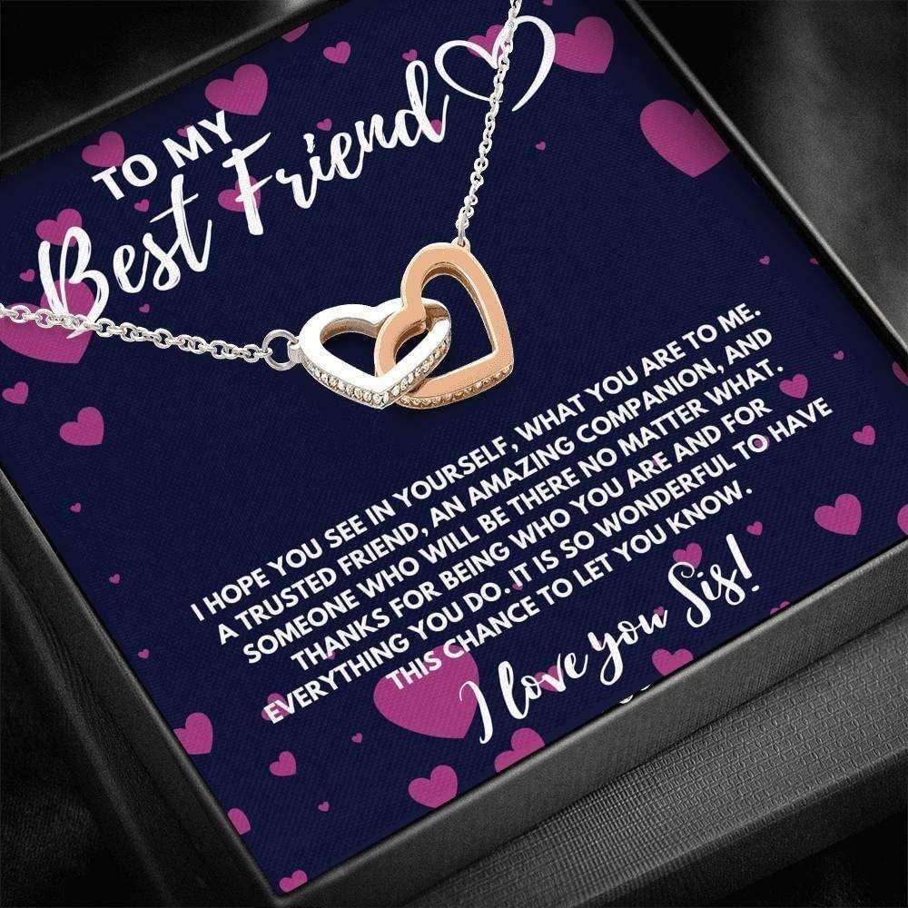 Friend Necklace, Sister Necklace, To My Best Friend Necklace Gift. Gift For Bff, Unbiological Sister, Sisters In Heart Rakva