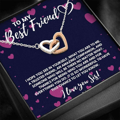 Friend Necklace, Sister Necklace, To My Best Friend Necklace Gift. Gift For Bff, Unbiological Sister, Sisters In Heart Rakva