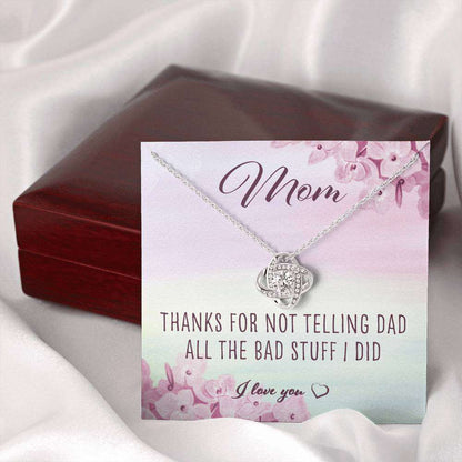 Friend Necklace, Thanks For Not Telling Dad All The Bad Stuff I Did “ Love Knot Necklace Friendship Day Rakva