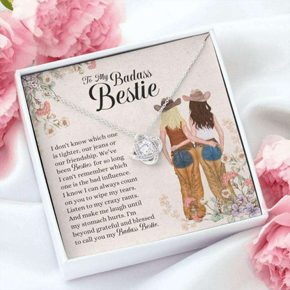 Friend Necklace, To My Badass Bestie Necklace “ Country Girl Edition Gifts For Friend Rakva