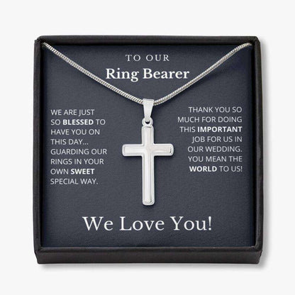 Friend Necklace, To Our Ring Bearer Necklace “ We Love You, Ring Bearer Gift, Wedding Gifts Rakva