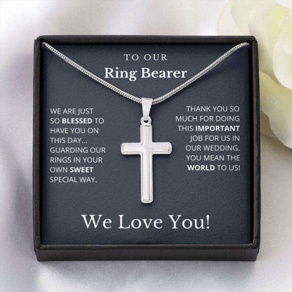 Friend Necklace, To Our Ring Bearer Necklace “ We Love You, Ring Bearer Gift, Wedding Gifts Rakva